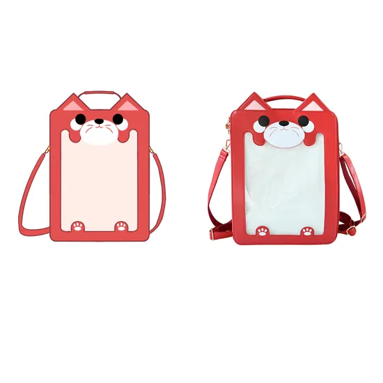 Sac bandoulière transparent Ita noir personnalisé